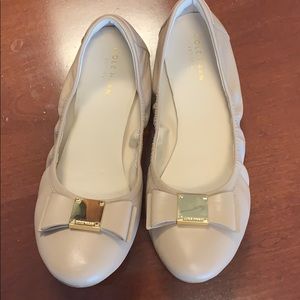 Cole Haan Nude Tali Bow Flat Brand New